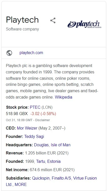 playtech-google-stock